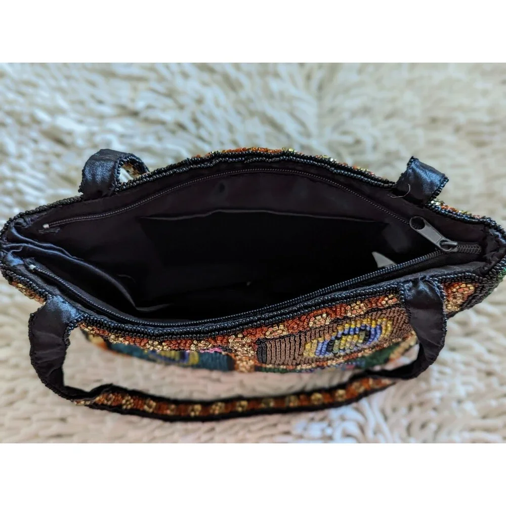 NWT VTG Sasha New York multi-color micro beaded shoulder handbag